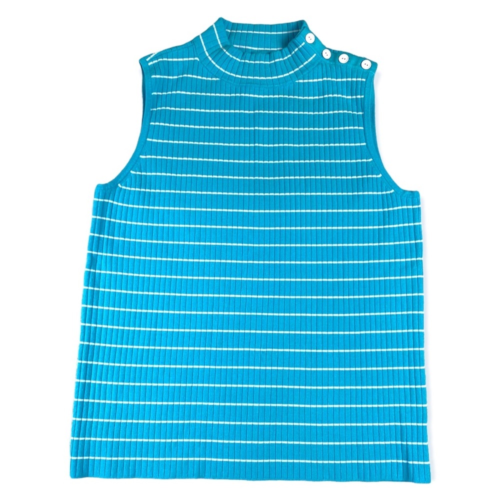 -Talbots (sz L) mockneck sleeveless knit top